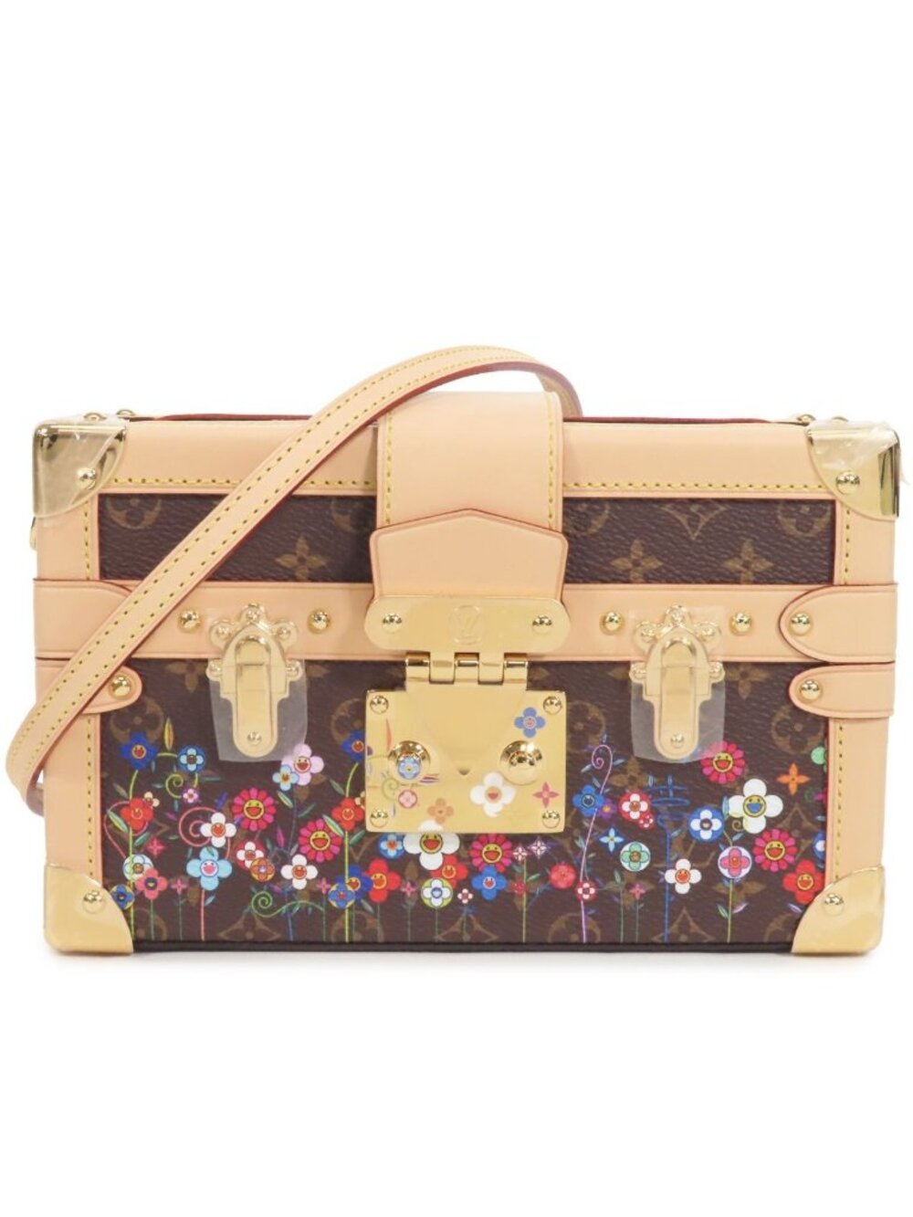 Louis Vuitton LV x Takashi Murakami Petite Brown Monogram Canvas Pochette